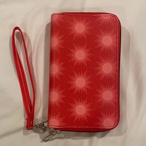 Vibrant Red Zip-Around Wallet